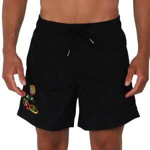 Bain de Mer Billionaires Hold Up Club Swim Trunks Black XXL Casino Graphic New